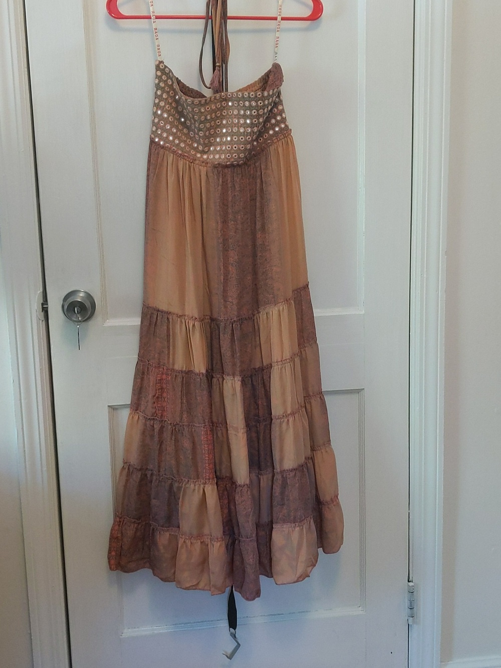 RAGA Bohemian style Halter-Neck Maxi Dress, XS